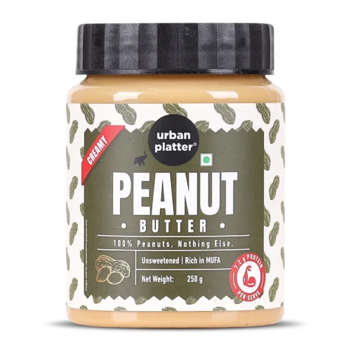 Urban Platter Natural Creamy Peanut Butter, 250g