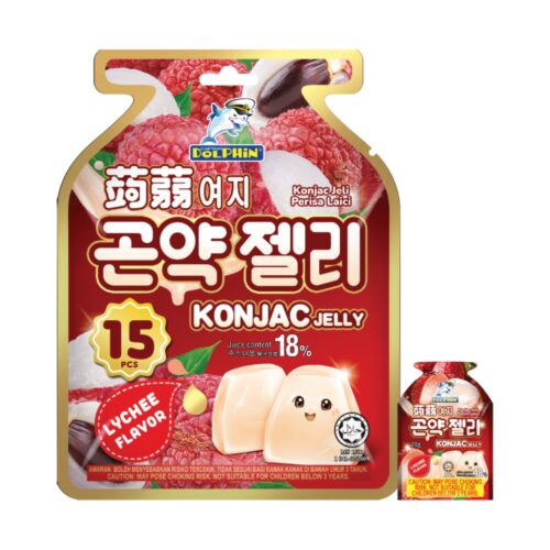 Dolphin Konjac Jelly Lychee Flavour 20g* 15 Pcs (Per Pouch)