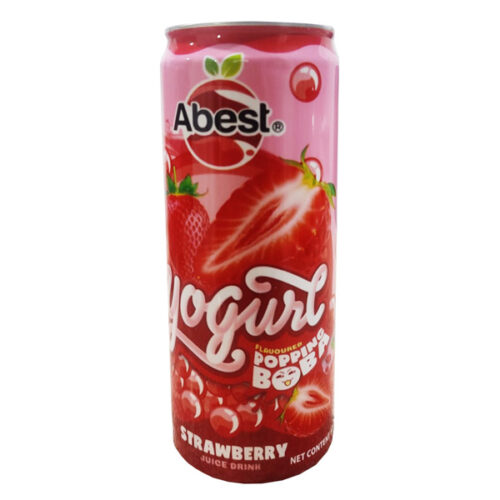 Abest Yogurt Popping Boba Strawberry Juice 320 ml