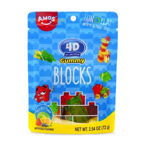 Amos Gummy Candy Blocks 72 G