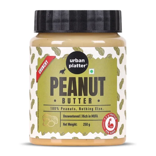 Urban Platter Natural Crunchy Peanut Butter, 250g