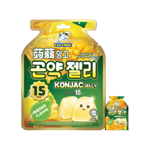 Dolphin Konjac Jelly Mango Flavour 20g* 15 Pcs (Per Pouch)