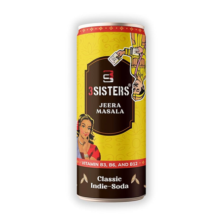 3 Sisters Jeera Masala Classic Indie-Soda 250 ml