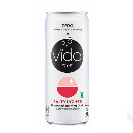 Vida Zero Salty Lychee Flv Sparkling Drink 325 ml