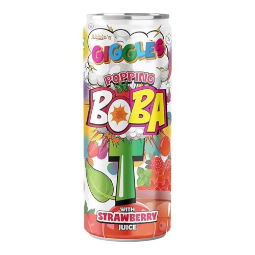 Abbie's Giggles Popping Boba T With Strawberry Juice 320 Ml