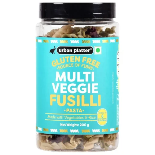 Urban Platter Gluten-Free Multi Veggie Fusilli Pasta, 200G