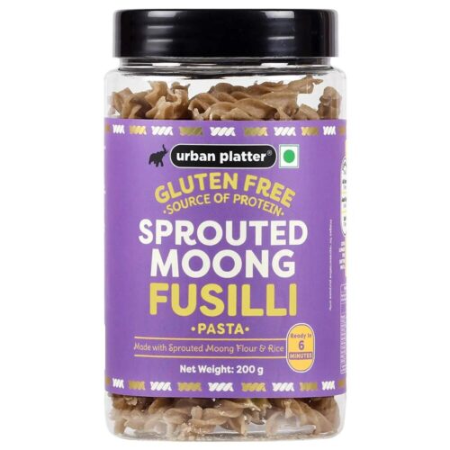 Urban Platter Gluten-Free Sprouted Moong Fusilli Pasta, 200G