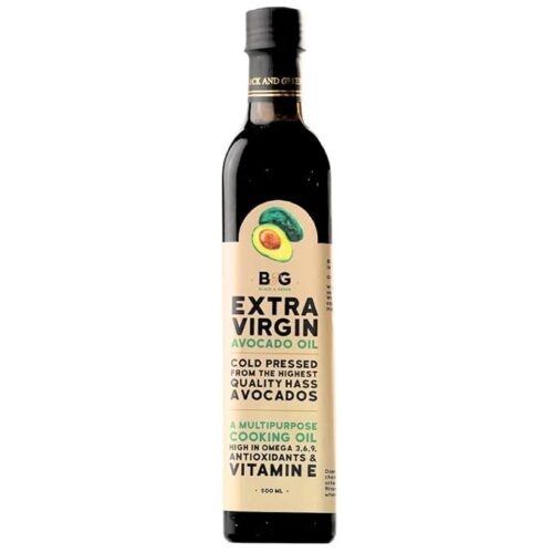 B&G Extra Virgin Cold Press Avocado Cooking Oil Bottle, 500ml