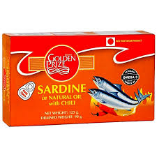 Gp Sardine Natural Oil With Chilli 125 Gm