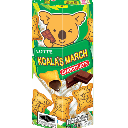 LOTTE KOALA'S MARCH CHOCOLATE FLV 37G (6 BOXES X 8 TRAYS)
