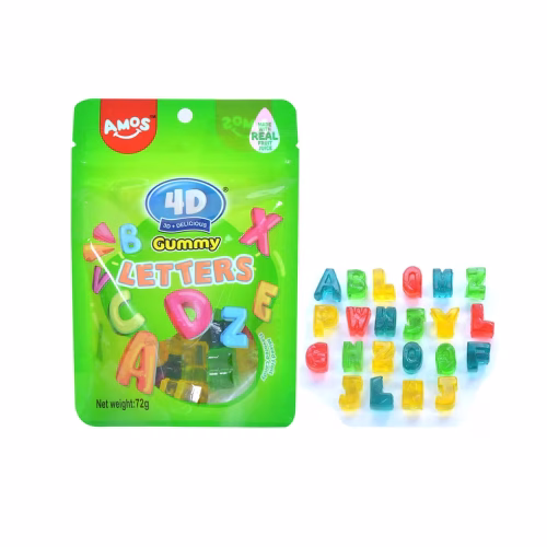 AMOS Gummy Candy 4D Letters 72 g