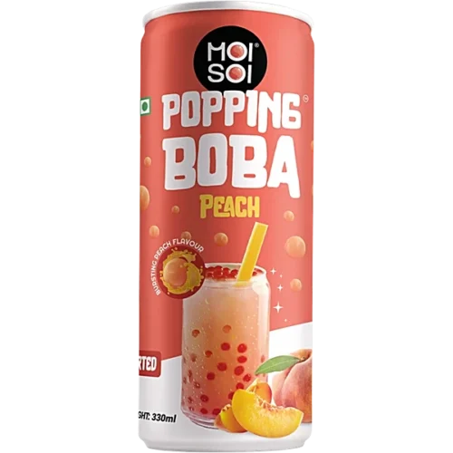 MOI SOI Popping Boba-Peach 330 ml