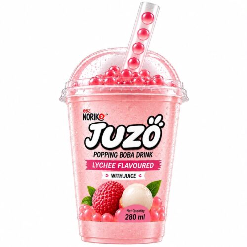 NORIKO JUZO POPPING BOBA DRINK LYCHEE FLAVOUR 280 ML