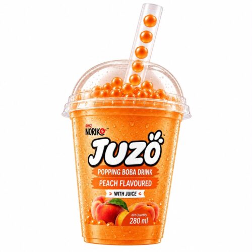 NORIKO JUZO POPPING BOBA DRINK PEACH FLAVOUR 280 ML