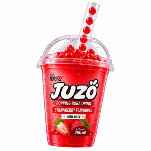 NORIKO JUZO POPPING BOBA DRINK STRAWBERRY FLAVOUR 280 ML