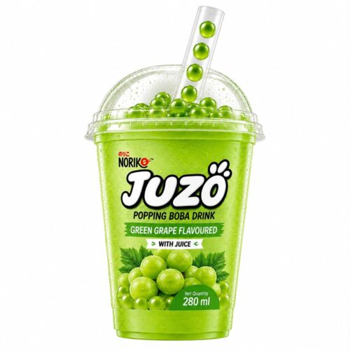 NORIKO JUZO POPPING BOBA DRINK GREEN GRAPE FLAVOUR 280 ML
